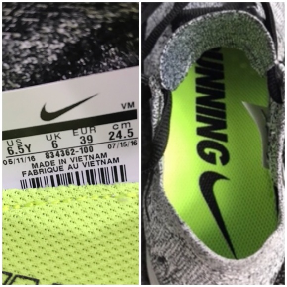 NWT Nike Free RN Flyknit 2017 B/W WMNS - Picture 7 of 8